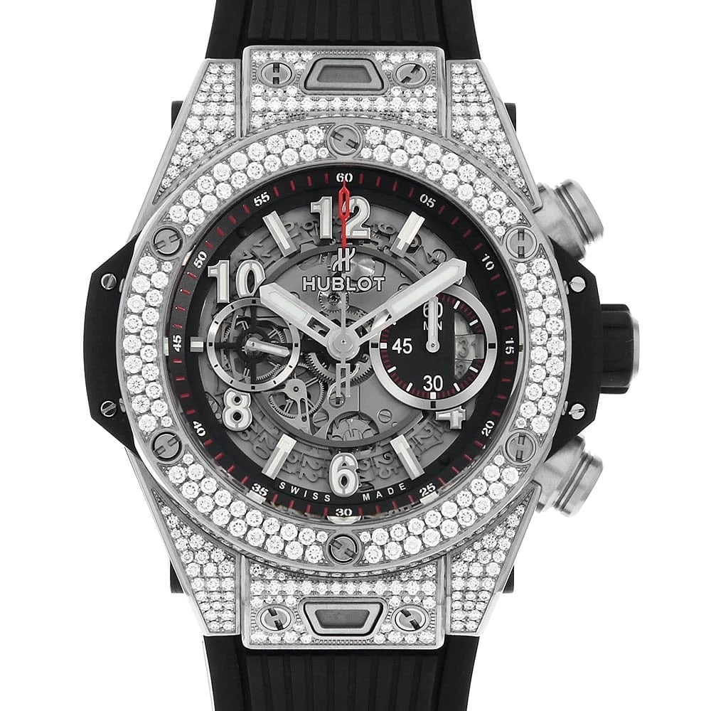 HUBLOT BIG BANG UNICO TITANIUM PAV WRIST WATCH (1 of 5)