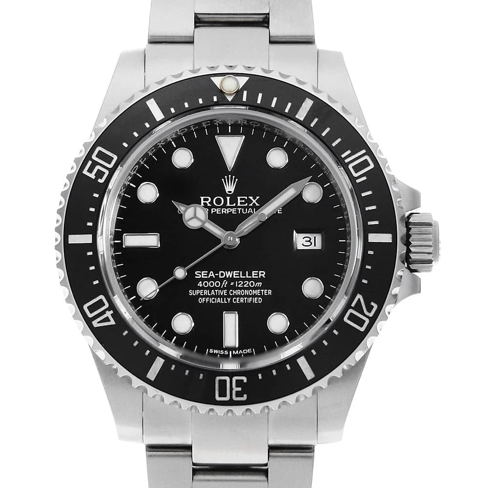 ROLEX SEA-DWELLER BLACK SECOND HAND WRIST WATCH (1 of 7)