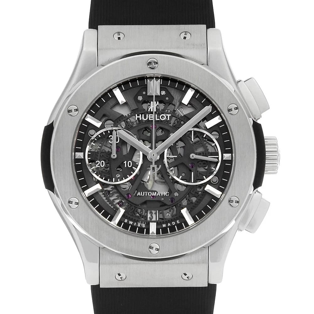 HUBLOT CLASSIC FUSION AERO CHRONOGRAPH TITANIUM WRIST WATCH (1 of 3)
