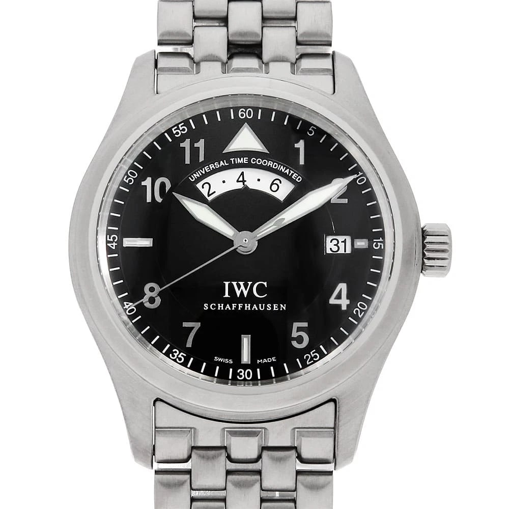 IWC PILOT'S WATCH SPITFIRE WRIST WATCH: IWC Pilot's Watch Spitfire Wrist Watch Brand: IWC Type: Wrist watch Material: Band Material Stainless Steel, Case Material Stainless Steel Color: Black Size: Case:W39mm Circumference of Wrist:20cm