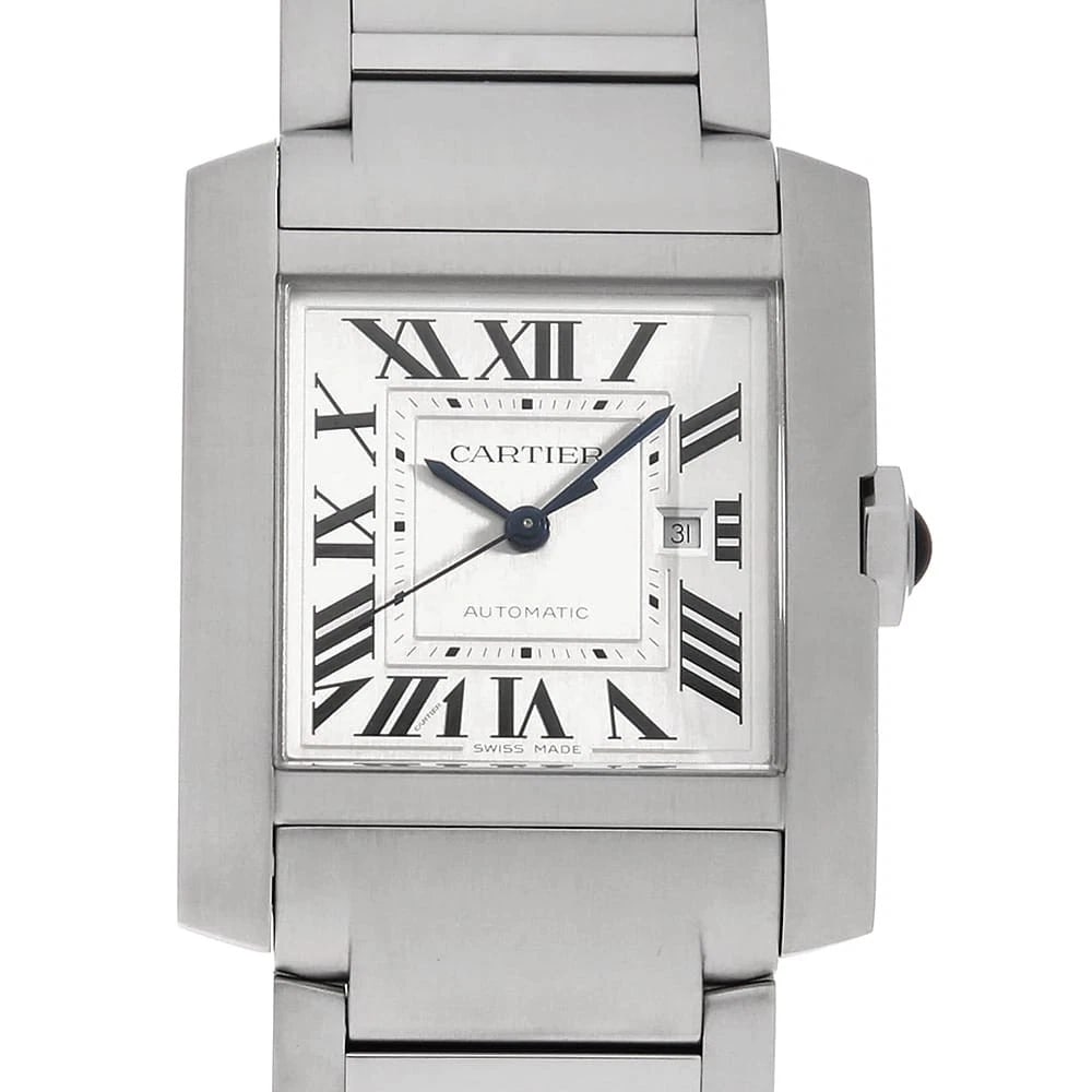 CARTIER TANK FRANCAISE LM SECOND HAND WRIST WATCH (1 of 3)