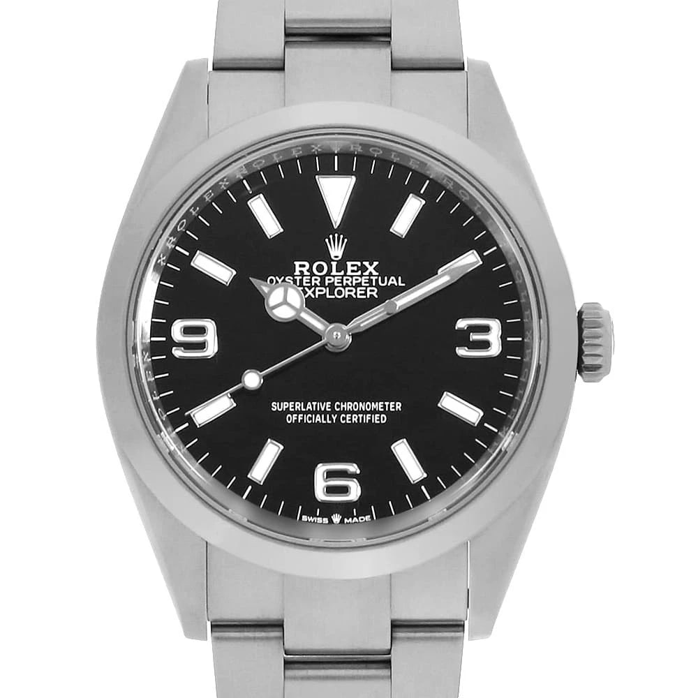 ROLEX EXPLORER 36 BLACK SECOND HAND WRIST WATCH: ROLEX Explorer 36 black second hand Wrist Watch Brand: ROLEX Type: Wrist watch Material: Band Material Stainless Steel, Case Material Stainless Steel Color: Black Size: Case:W36mm Circumference of