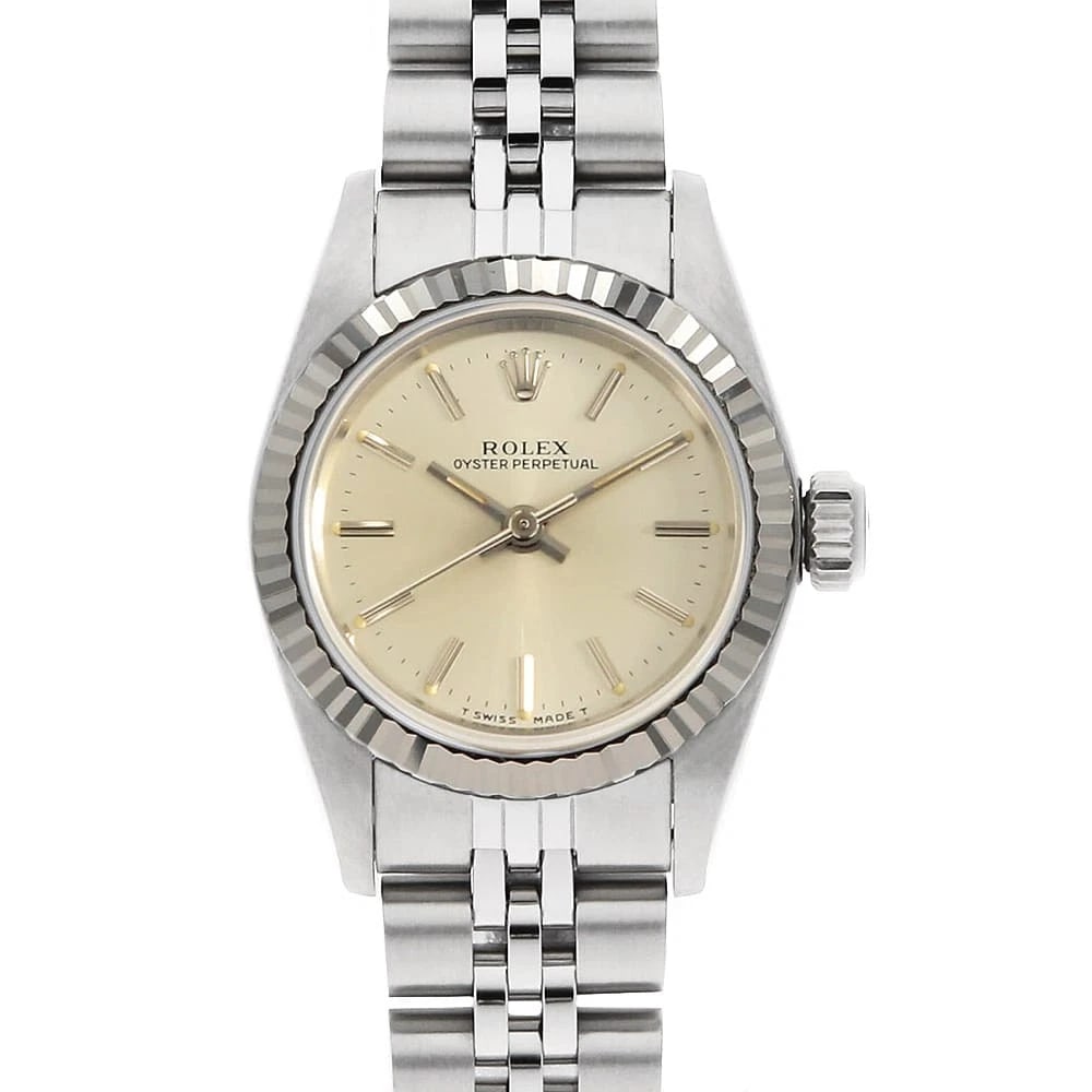 ROLEX OYSTER PERPETUAL SILVER BAR 5 ROWS JUBILEE BRACELET WRIST WATCH (1 of 2)