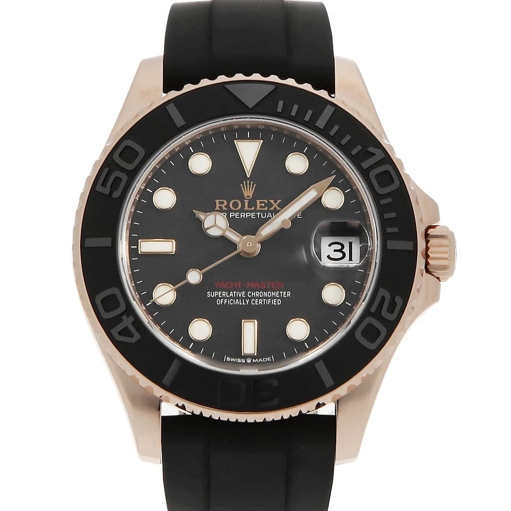 ROLEX YACHT MASTER 37 BLACK SECOND HAND WRIST WATCH (1 of 7)