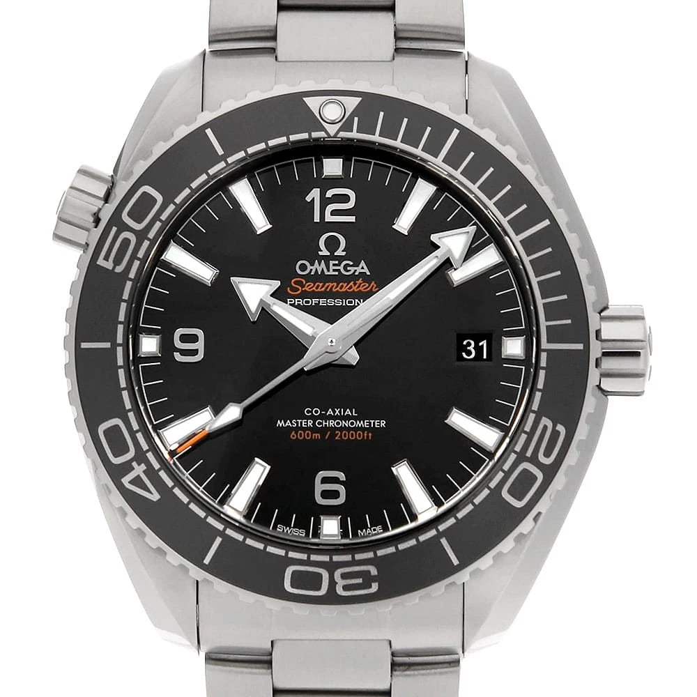 OMEGA SEAMASTER PLANET OCEAN CO-AXIAL MASTER WRIST WATCH: OMEGA Seamaster Planet Ocean Co-Axial Master Wrist Watch Brand: OMEGA Type: Wrist watch Material: Band Material Stainless Steel, Case Material Stainless Steel Color: Black Size: Case:W43.5mm Circu
