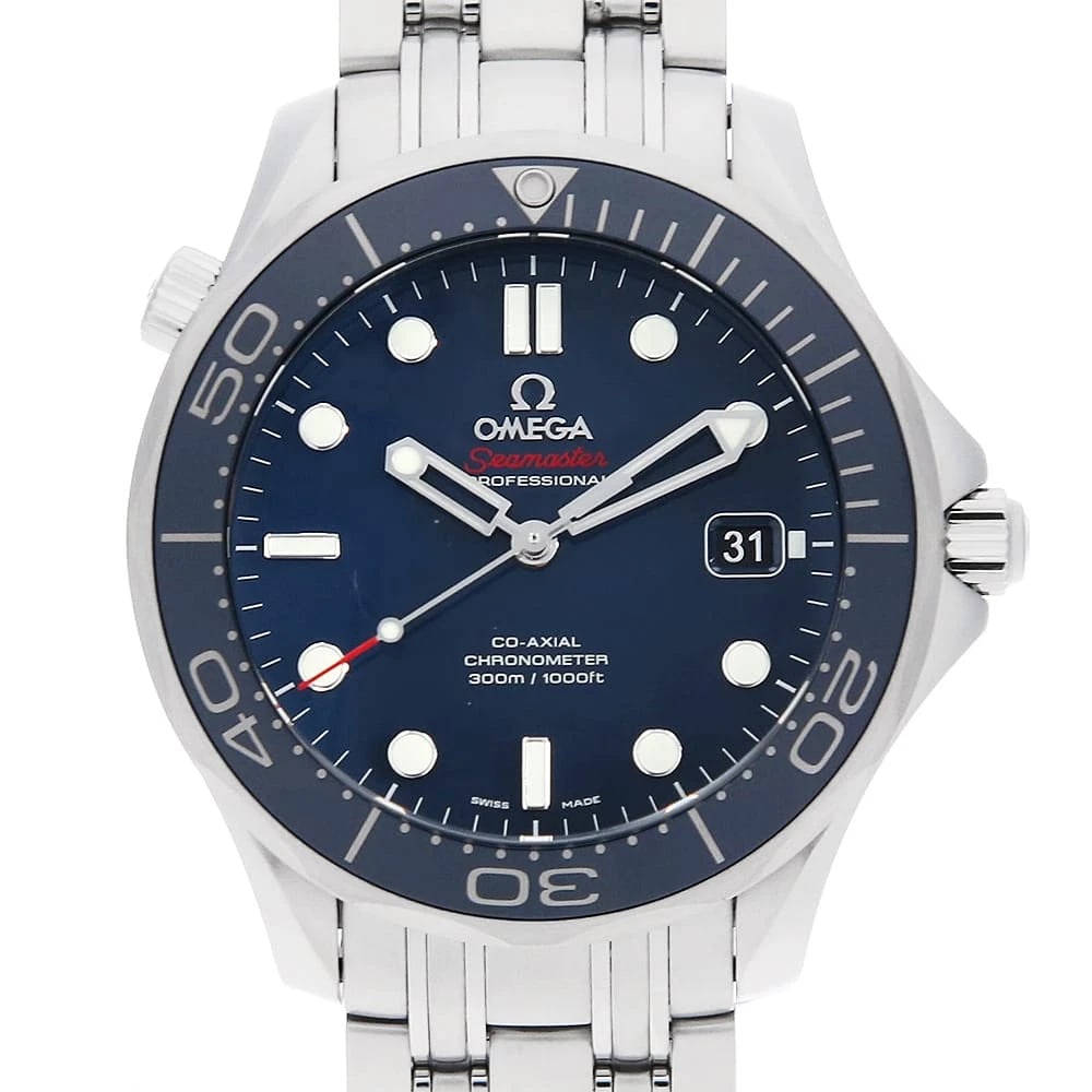 OMEGA SEAMASTER PRO DIVERS WRIST WATCH: OMEGA Seamaster Pro Divers Wrist Watch Brand: OMEGA Type: Wrist watch Material: Band Material Stainless Steel, Case Material Stainless Steel Color: Blue Size: Case:W41mm Circumference of