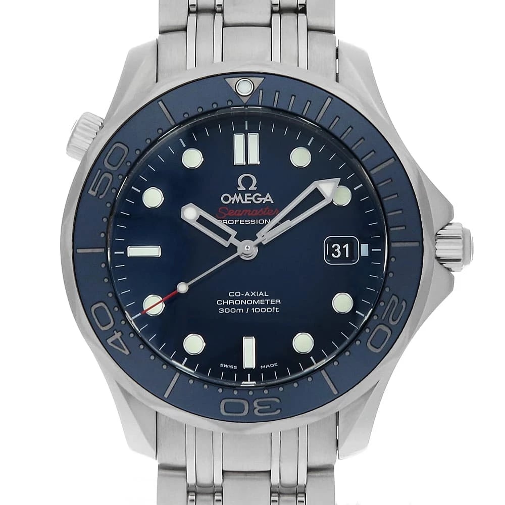 OMEGA SEAMASTER PRO DIVERS WRIST WATCH: OMEGA Seamaster Pro Divers Wrist Watch Brand: OMEGA Type: Wrist watch Material: Band Material Stainless Steel, Case Material Stainless Steel Color: Blue Size: Case:W41mm Circumference of