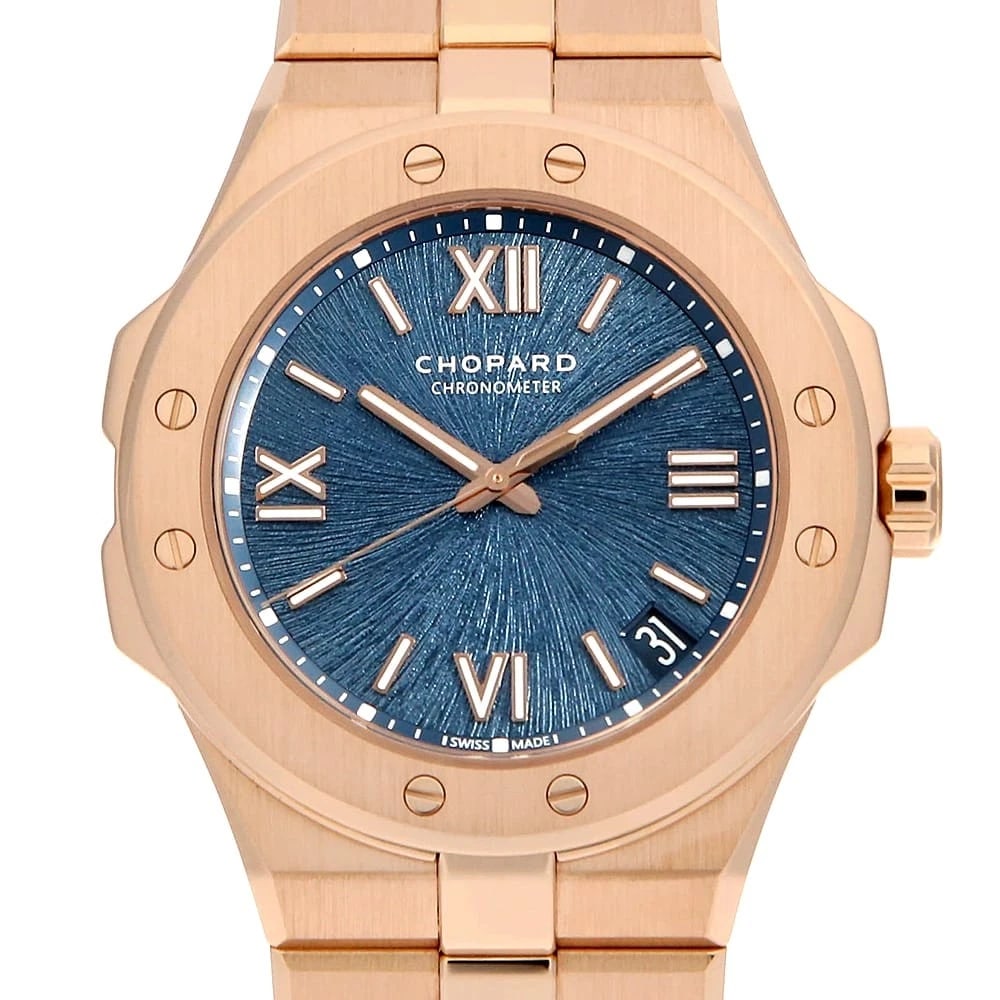 CHOPARD ALPINE EAGLE WRIST WATCH: Chopard alpine eagle Wrist Watch Brand: Chopard Type: Wrist watch Material: Band Material Rose Gold, Case Material Rose Gold Color: Blue Size: Case:W41mm Circumference of Wrist:19cm 