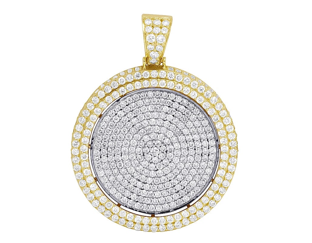 YELLOW GOLD ROUND SPINNING MEDALLION REAL DIAMOND CHARM PENDANT: Yellow Gold Round Spinning Medallion Real Diamond Charm Pendant Brand: None Type: Pendant Material: 10k Yellow Gold, Main Stone/Creation Natural Color: Yellow Gold Size: Dimension 1.75 Accessorie