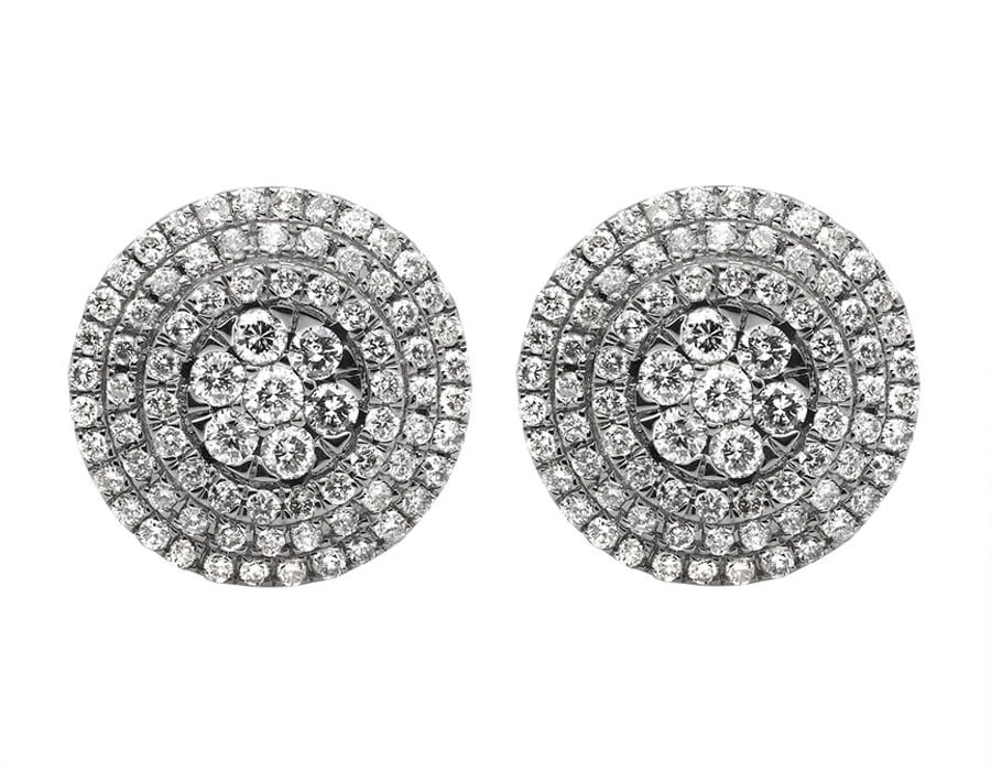 14K YELLOW GOLD HALO XL CLUSTER GENUINE DIAMOND STUD EARRINGS: 14K Yellow Gold Halo XL Cluster Genuine Diamond Stud Earrings Brand: None Type: Earrings Material: 14k Yellow Gold, Main Stone/Creation Natural Color: Yellow Gold Size: Dimension 13.5mm 