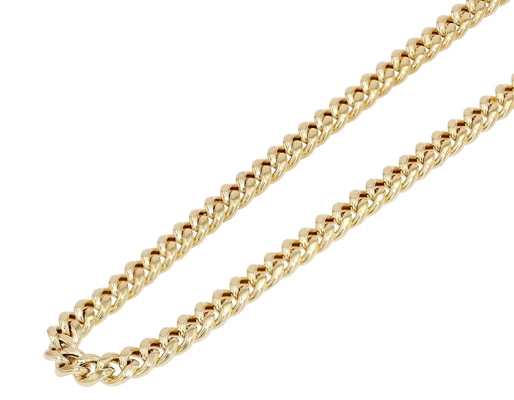 10K YELLOW GOLD HOLLOW MIAMI CUBAN LINK CHAIN NECKLACE (1 of 3)