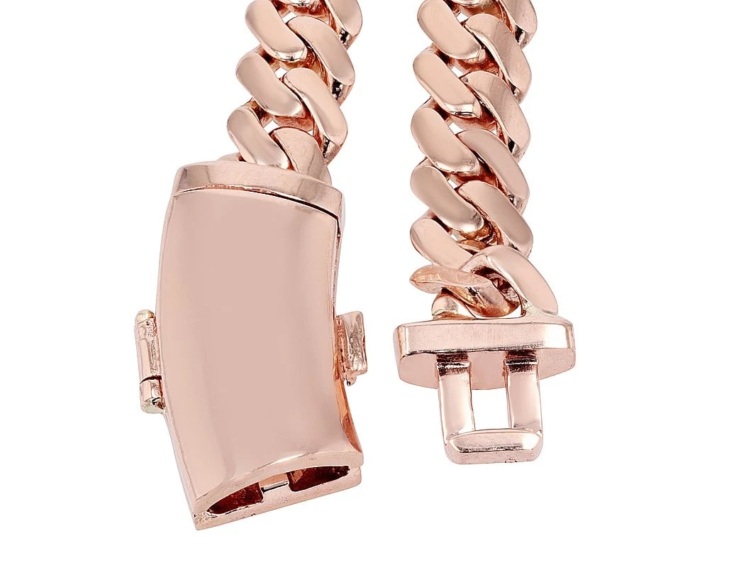 CURB SOLID MIAMI CUBAN LINK CHAIN NECKLACE - 2