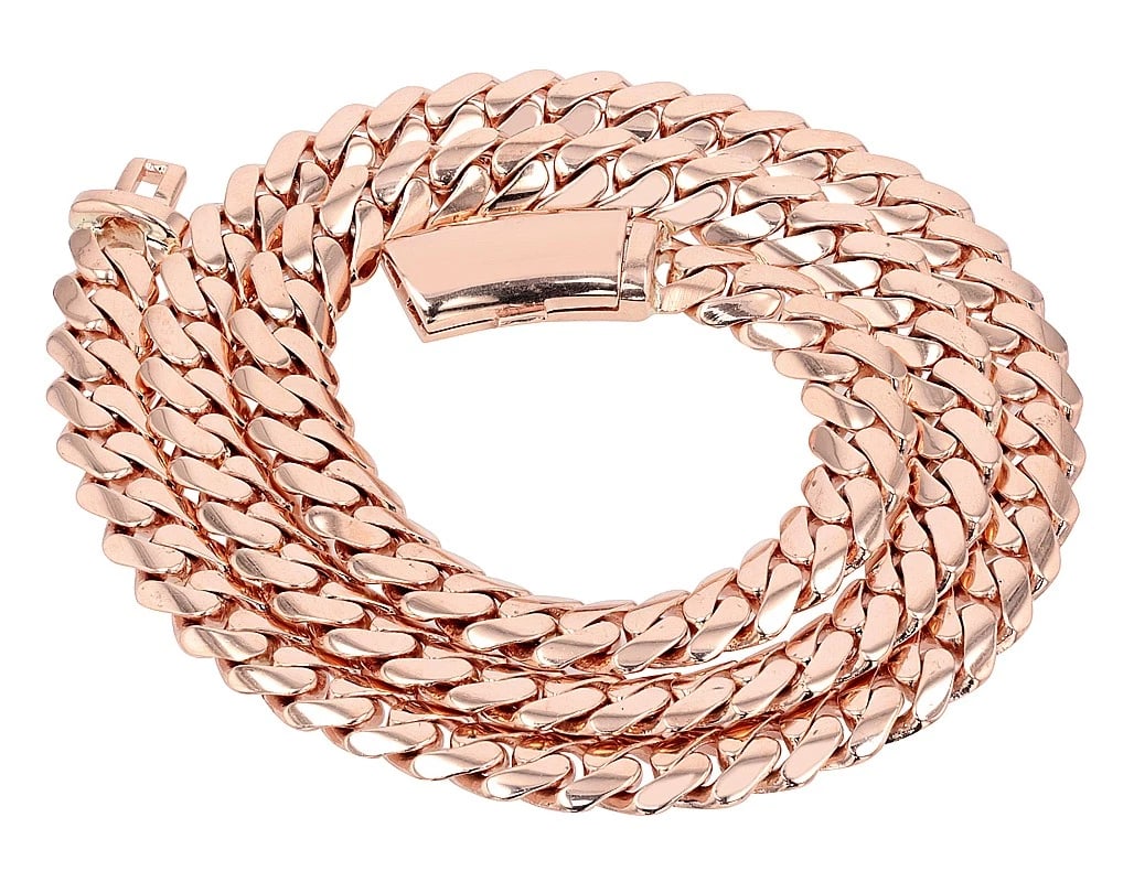 CURB SOLID MIAMI CUBAN LINK CHAIN NECKLACE - 3