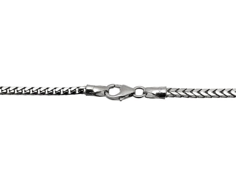 FRANCO CHAIN SOLID REAL 10K WHITE GOLD - 2