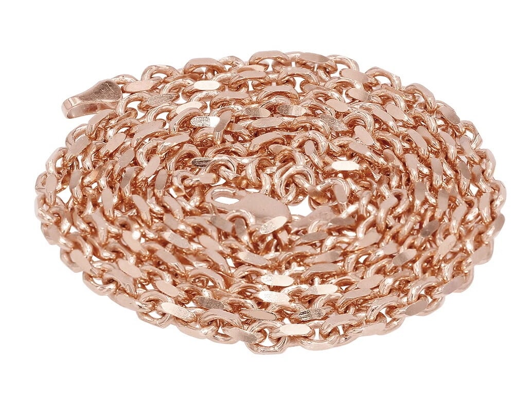 ANCHOR CHAIN SOLID REAL 10K ROSE GOLD - 2