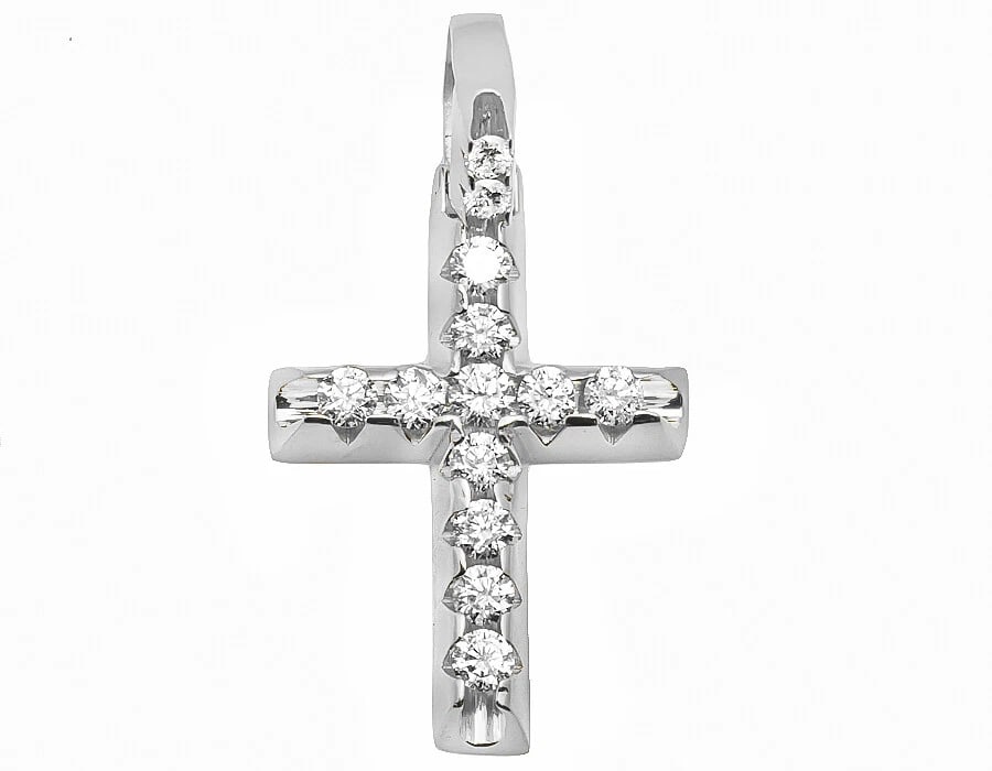 10K WHITE GOLD PRONG SET REAL VS DIAMOND CROSS PENDANT CHARM: 10K White Gold Prong Set Real VS Diamond Cross Pendant Charm Brand: None Type: Necklace Material: 10k White Gold, Main Stone/Creation Natural Color: White Gold Size: Dimension 1.5 Inch Accessorie