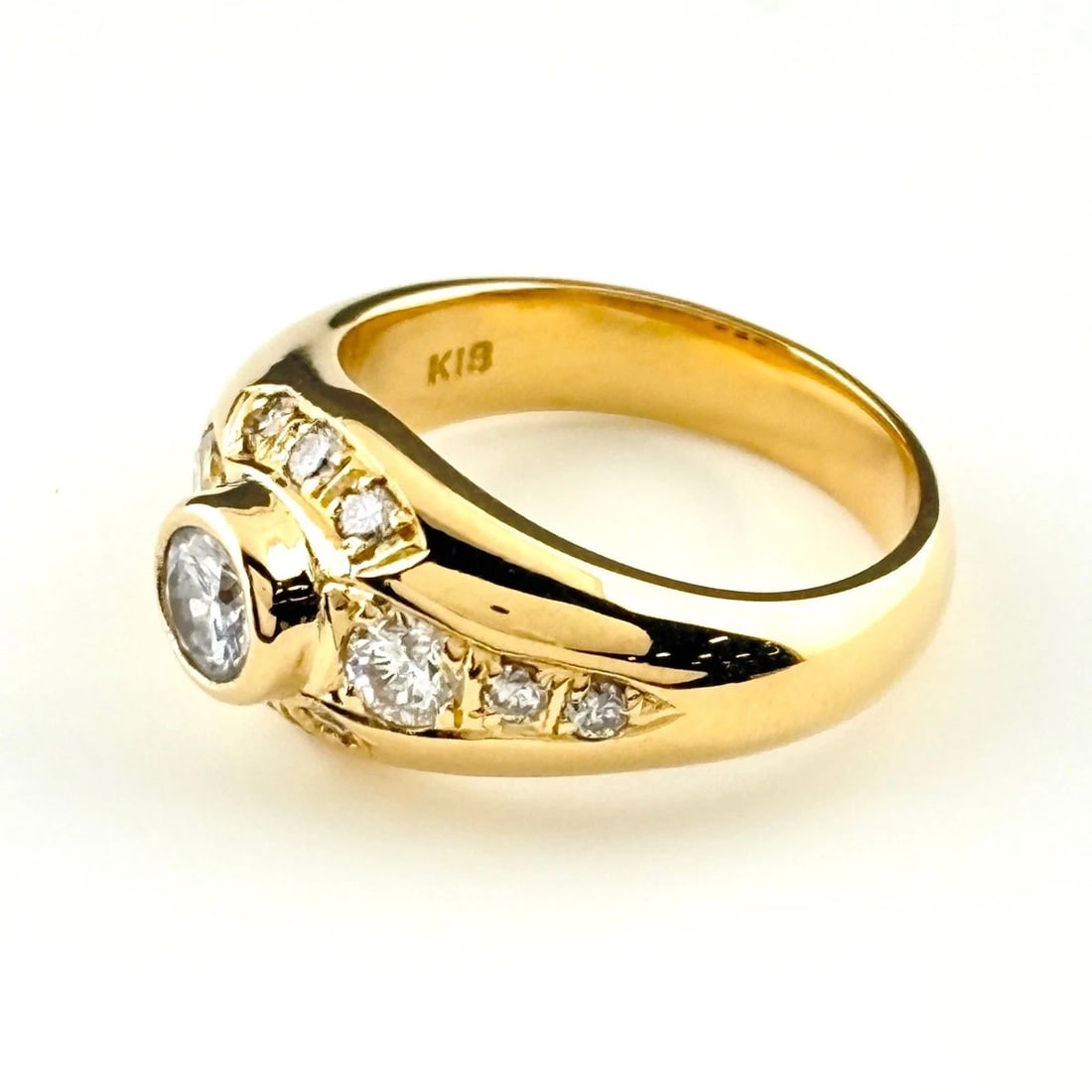 DIAMOND DESIGN RING YG YELLOWGOLD MELEE DIAMOND (1 of 2)