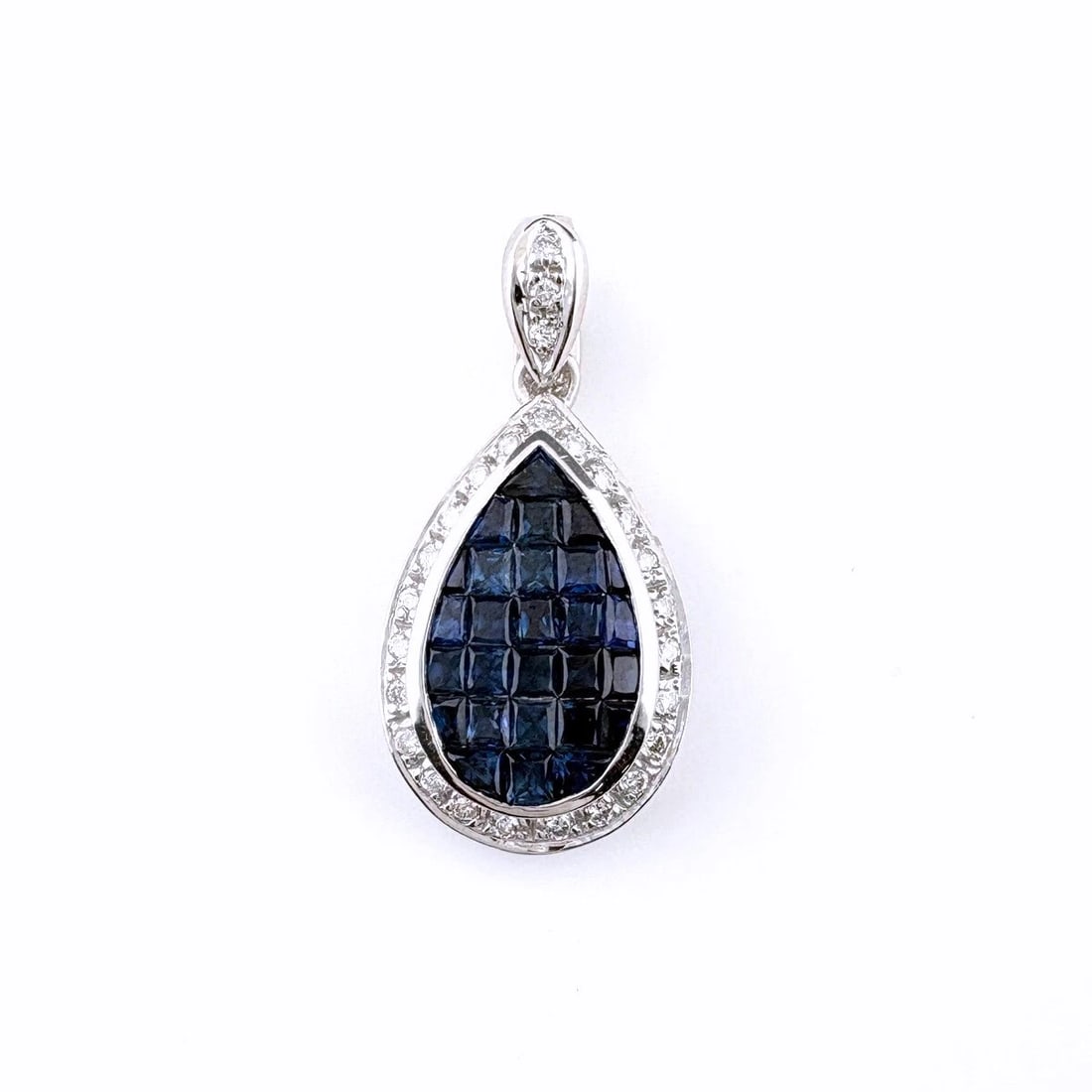 SAPPHIRE PENDANT HEAD MELEE DIAMOND PENDANT HEAD (1 of 2)