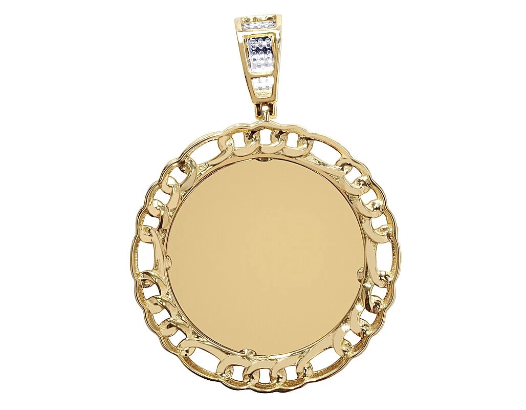 CUBAN FRAME DIAMOND MEMORY PENDANT - 3