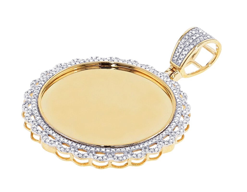 FLOWER FRAME DIAMOND MEMORY PENDANT - 2