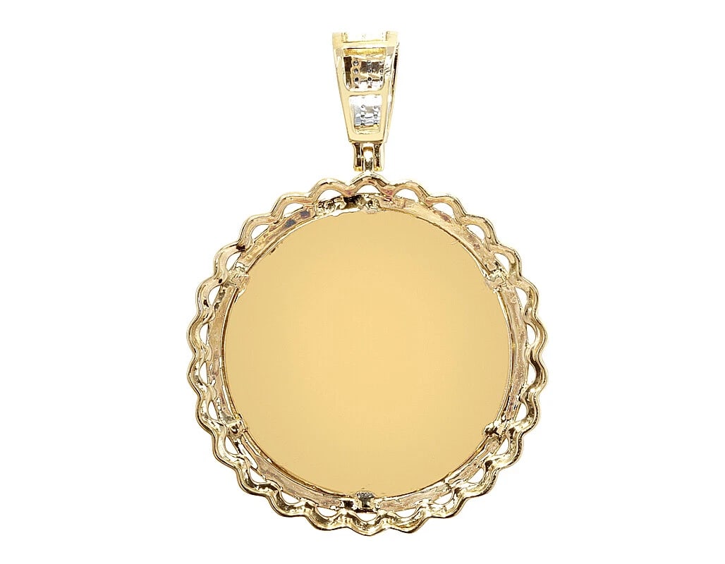 FLOWER FRAME DIAMOND MEMORY PENDANT - 3