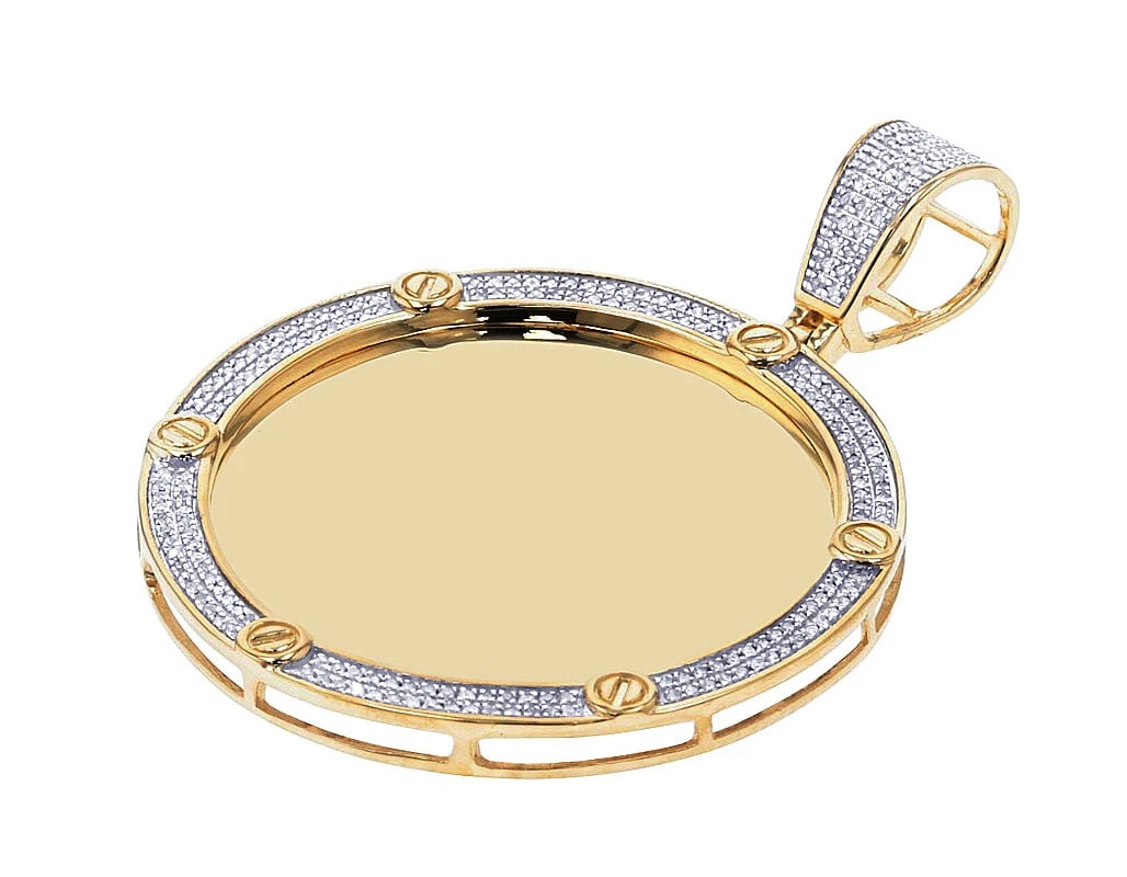 2 ROW REAL DIAMOND MEMORY PENDANT - 2