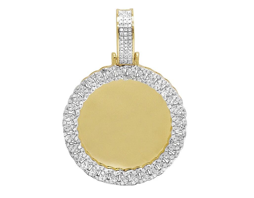 10K YELLOW GOLD CUBAN MEMORY REAL DIAMOND PENDANT: 10K Yellow Gold Cuban Memory Real Diamond Pendant Brand: None Type: Necklace Material: 10k Yellow Gold, Main Stone/Creation Natural Color: Yellow Gold Size: Dimension 1.75" Accessories: None <
