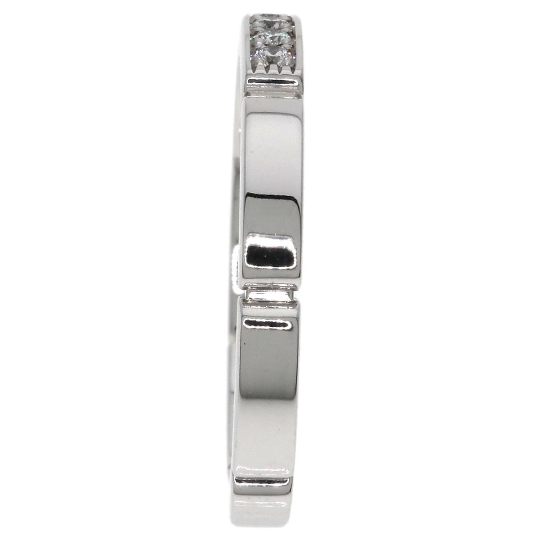 CARTIER MAILLON PANTHERE 4P DIAMOND RING: CARTIER Maillon PANTHERE 4P Diamond Ring Brand: CARTIER Type: Ring Material: K18 White Gold, Main Stone/Creation Natural Color: Exterior Color Silver Size: 6.5 (US) Accessories: None