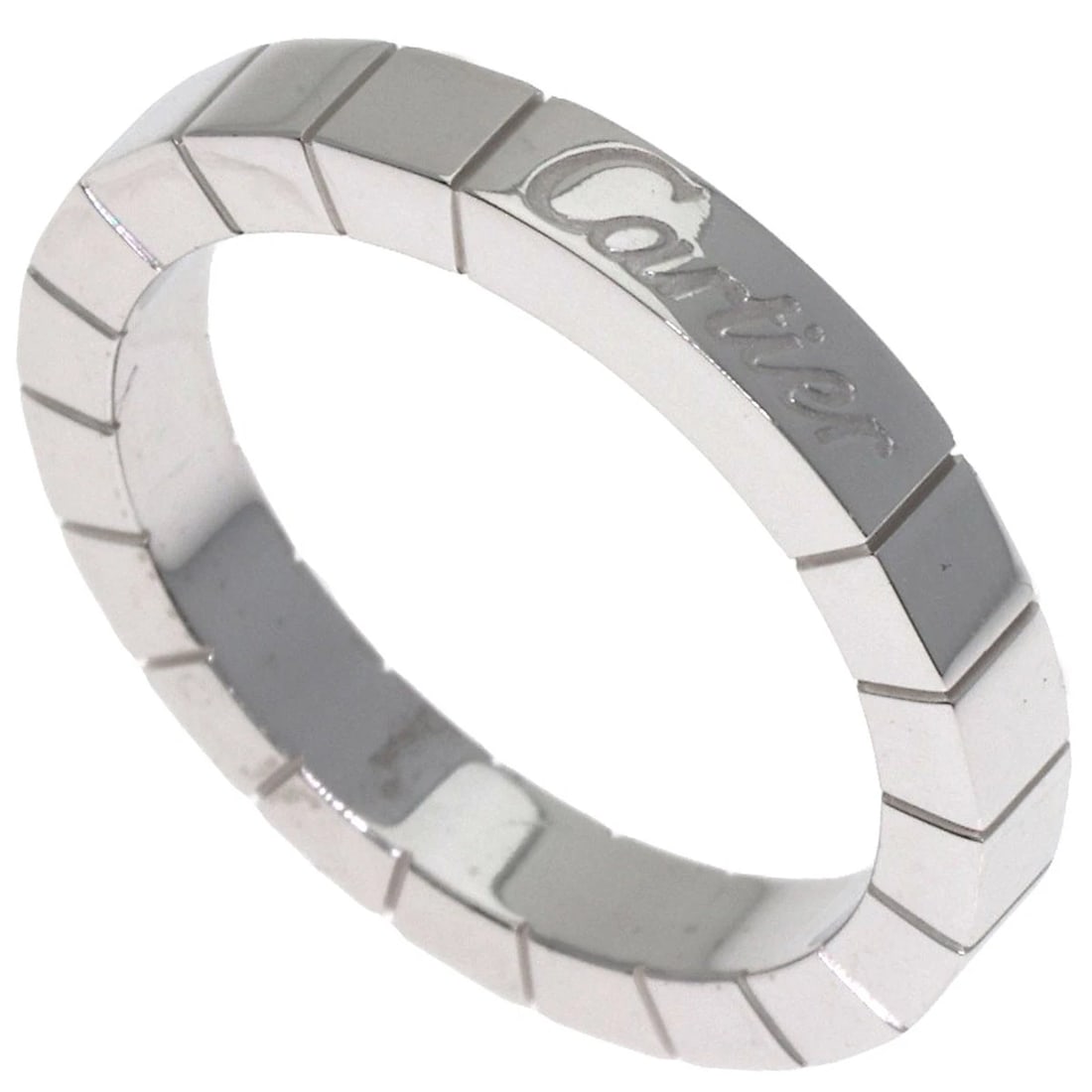 CARTIER LANIERERING K18 WHITE GOLD: CARTIER LaniereRing K18 White Gold Brand: CARTIER Type: Ring Material: K18 White Gold, Color: Exterior Color Silver Size: 5.75 (US) Accessories: None Accessories Notice: When purchasing