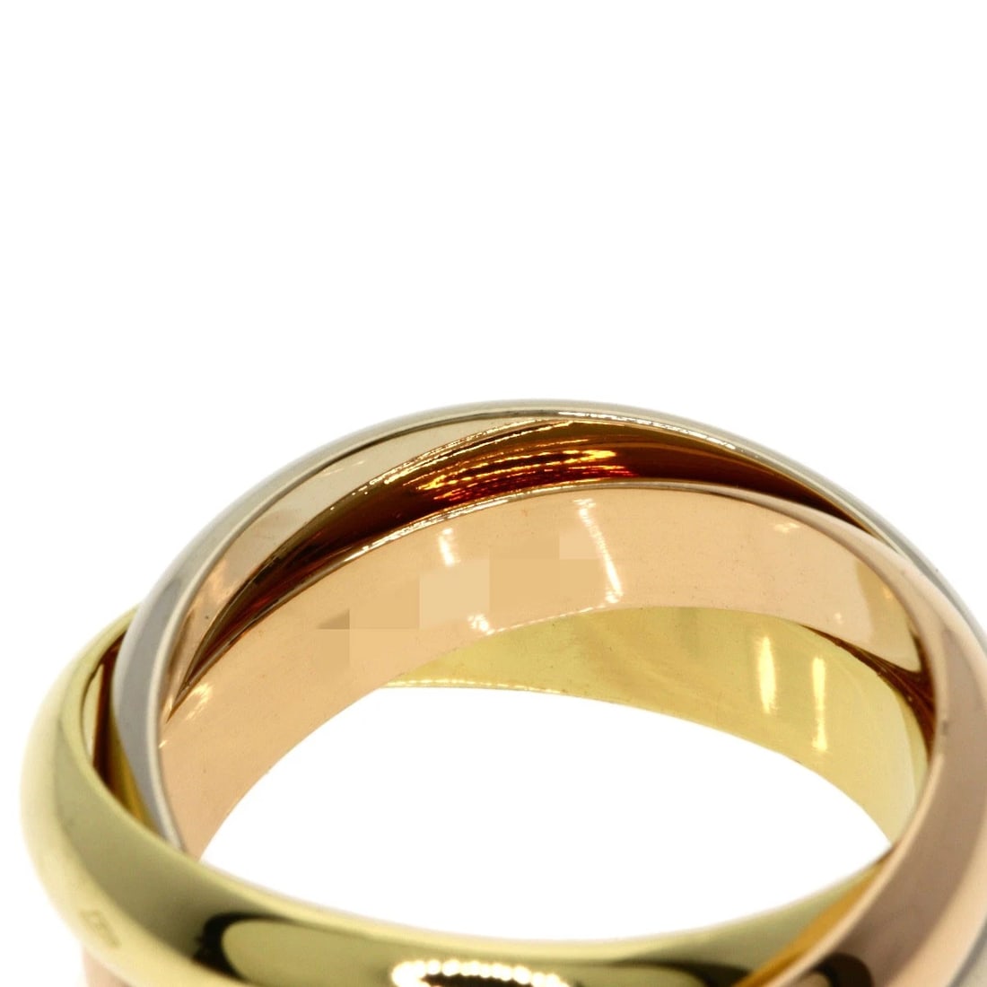 CARTIER TRINITY MM RING K18 YELLOW GOLD 18K PINK GOLD: CARTIER Trinity MM Ring K18 Yellow Gold 18K Pink Gold Brand: CARTIER Type: Ring Material: K18 Yellow Gold/18K Pink Gold/K18 White Gold, Color: Exterior Color Gold Size: 5.75 (US) Accessories: Non