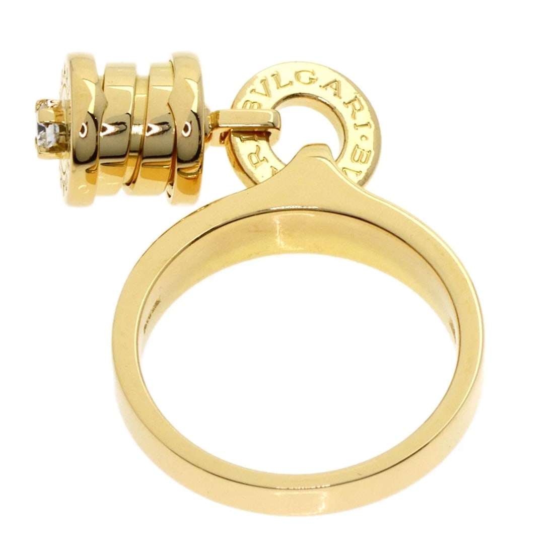 BVLGARI ELEMENT 1P DIAMOND RING K18 YELLOW GOLD (1 of 3)