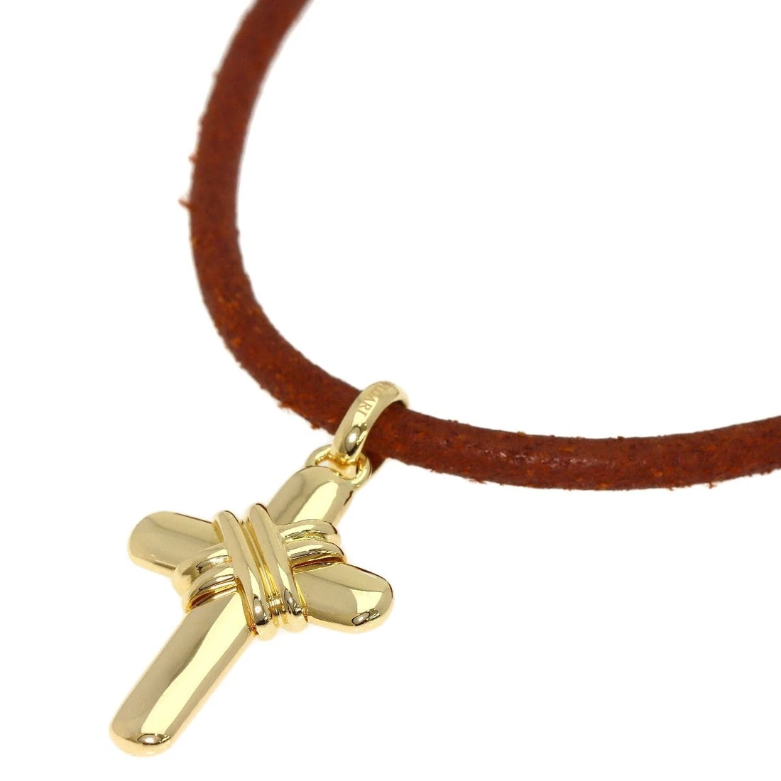 BVLGARI CROSS CHOKER NECKLACE K18 YELLOW GOLD: BVLGARI cross choker Necklace K18 Yellow Gold Brand: BVLGARI Type: Necklace Material: K18 Yellow Gold, Color: Exterior Color Gold Size: Chain Length:15.0inch/38cm Chain Width:1.5inch/3.8mm Top