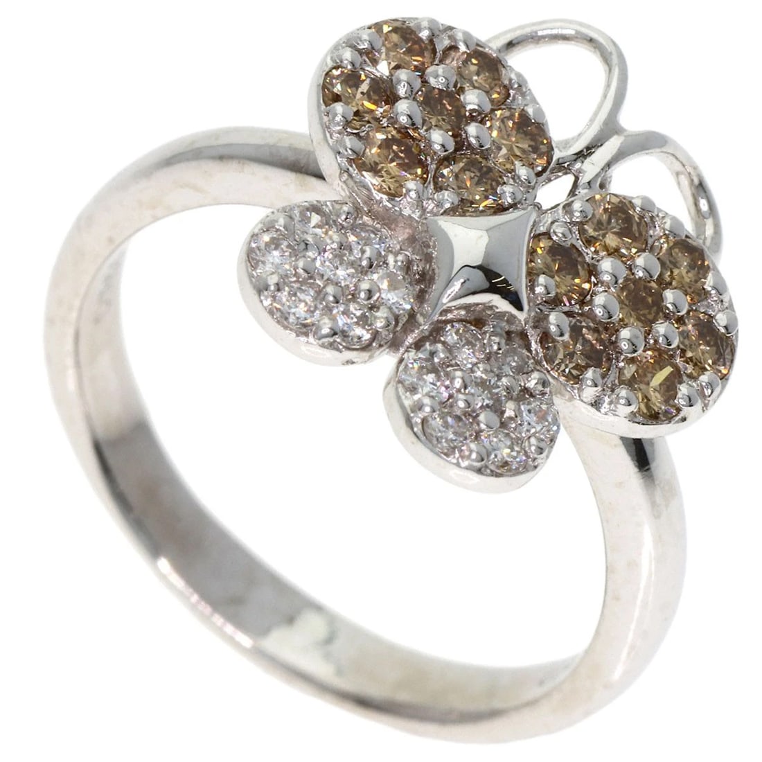 PONTE VECCHIO BUTTERFLY MOTIF DIAMOND RING K18 WHITE GOLD: Ponte Vecchio Butterfly motif Diamond Ring K18 White Gold Brand: Ponte Vecchio Type: Ring Material: K18 White Gold, Main Stone/Creation Natural Color: Exterior Color Silver Size: 5.25 (US) 