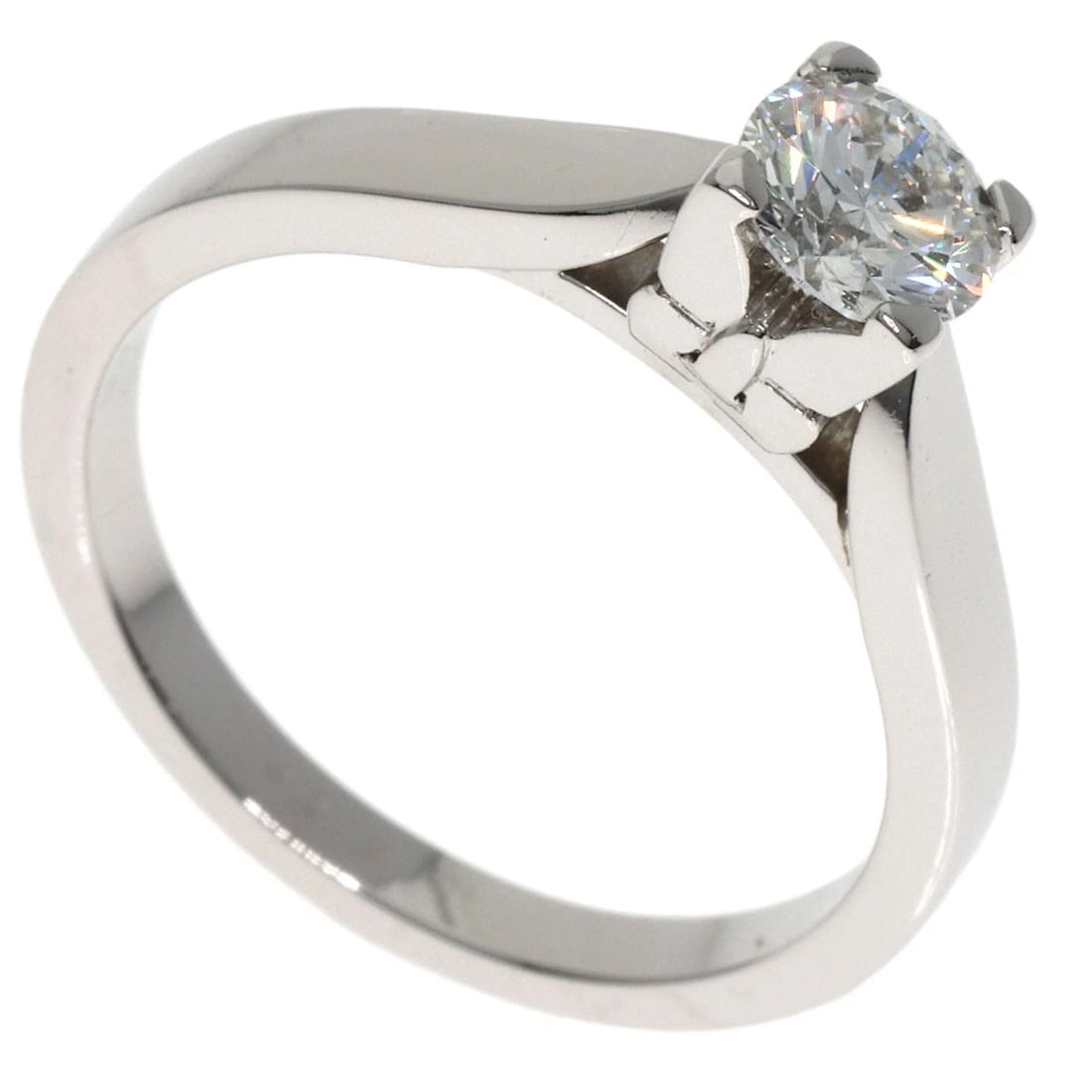 VAN CLEEF & ARPELS PAPILLON DIAMOND RING: Van Cleef & Arpels Papillon Diamond Ring Brand: Van Cleef & Arpels Type: Ring Material: Platinum PT950, Main Stone/Creation Natural Color: Exterior Color Silver Size: 5 (US) Accessories: None