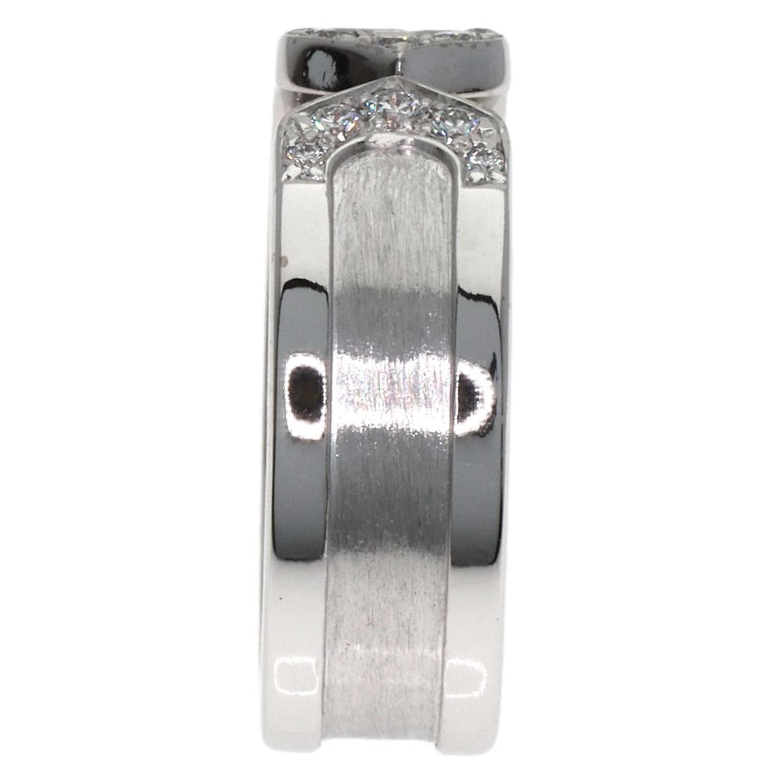 CARTIER C2 RING SM DIAMOND RING K18 WHITE GOLD: CARTIER C2 Ring SM Diamond Ring K18 White Gold Brand: CARTIER Type: Ring Material: K18 White Gold, Main Stone/Creation Natural Color: Exterior Color Silver Size: 5.75 (US) Accessories: None