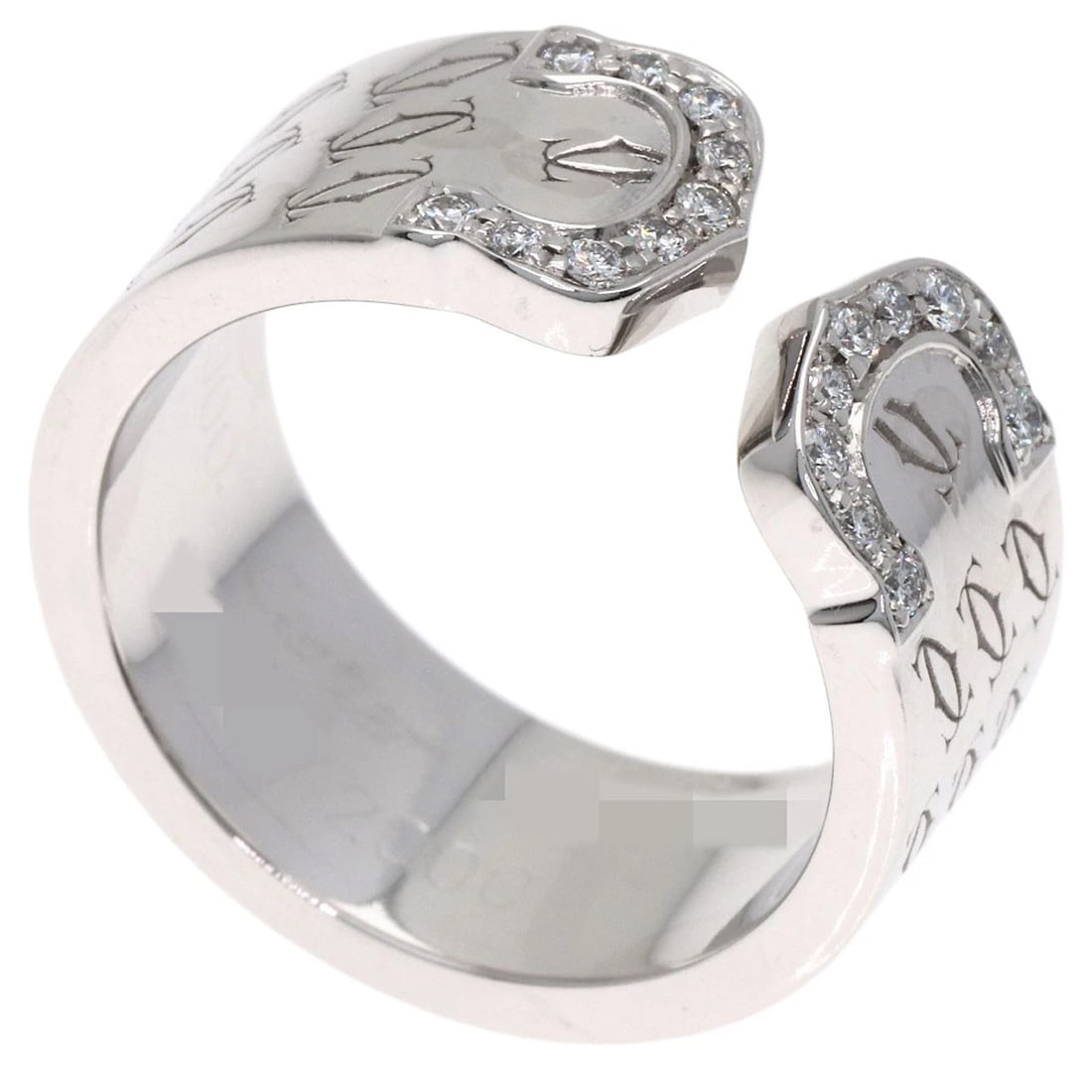 CARTIER C2 DIAMOND CHRISTMAS LIMITED EDITION RING: CARTIER C2 Diamond Christmas Limited Edition Ring Brand: CARTIER Type: Ring Material: K18 White Gold, Color: Exterior Color Silver Size: 5 (US) Accessories: None Accessories Notice: When