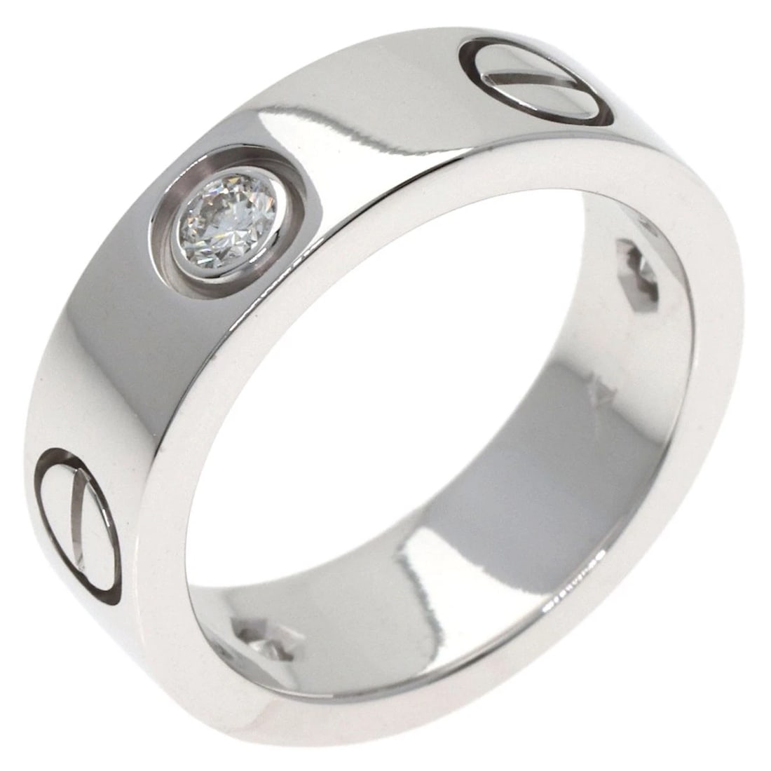 CARTIER LOVE RING HALF DIAMOND RING - 2