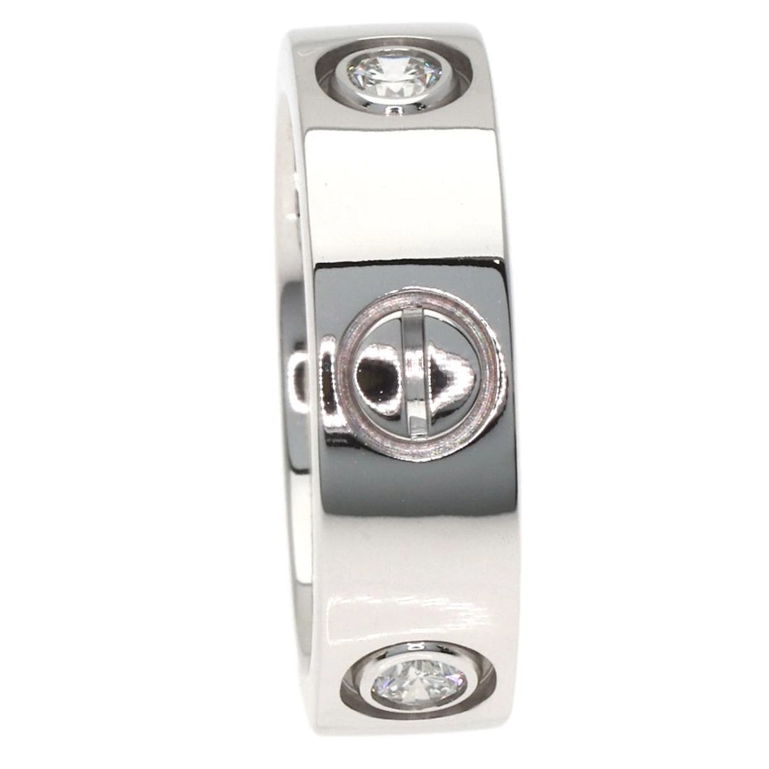 CARTIER LOVE RING HALF DIAMOND RING - 3