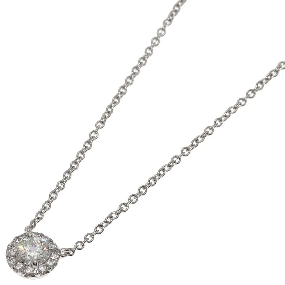TIFFANY&CO. SOREST DIAMOND NECKLACE: TIFFANY&Co. Sorest diamond Necklace Brand: TIFFANY&Co. Type: Necklace Material: Platinum PT950, Main Stone/Creation Natural Color: Exterior Color Silver Size: Chain Length:15.9inch/40.5cm