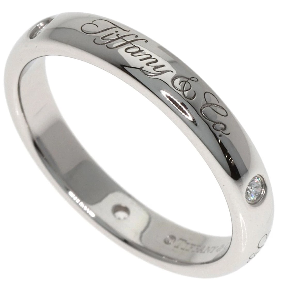 TIFFANY&CO. NOTES LUCIDA 3P DIAMOND RING: TIFFANY&Co. Notes Lucida 3P Diamond Ring Brand: TIFFANY&Co. Type: Ring Material: Platinum PT950, Main Stone/Creation Natural Color: Exterior Color Silver Size: 5 (US) Accessories: None