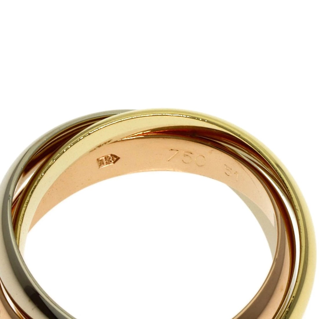 CARTIER TRINITY RING K18 YELLOW GOLD K18 WHITE GOLD (1 of 2)