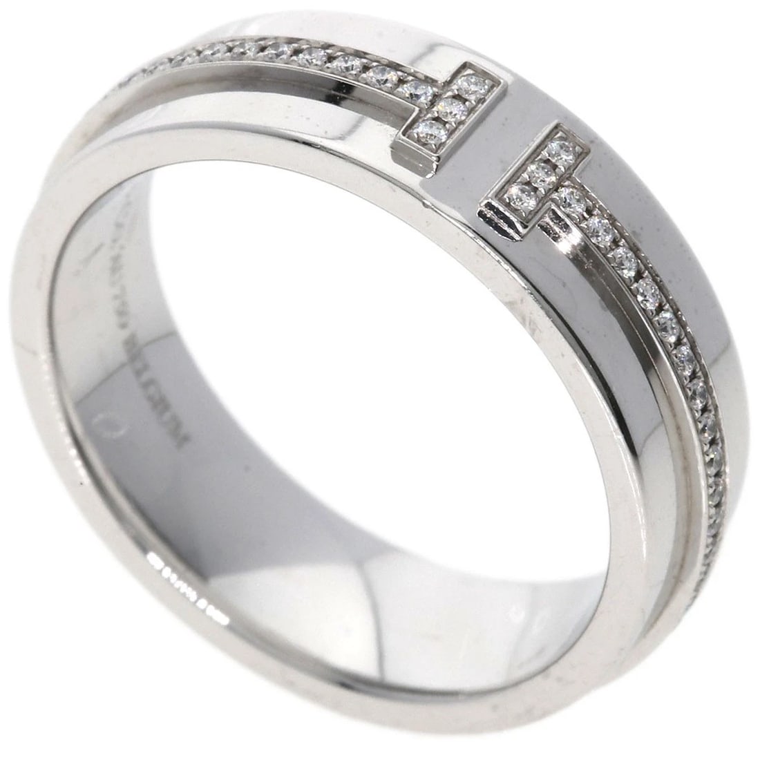 TIFFANY&CO. T TWO DIAMOND RING K18 WHITE GOLD: TIFFANY&Co. T TWO Diamond Ring K18 White Gold Brand: TIFFANY&Co. Type: Ring Material: K18 White Gold, Main Stone/Creation Natural Color: Exterior Color Silver Size: 5 (US) Accessories: None
