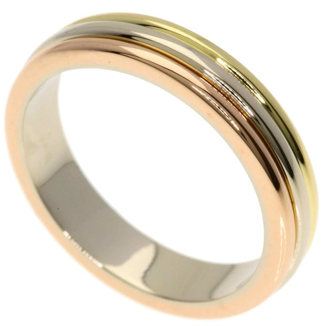 CARTIER THREE COLOR RING K18 YELLOW GOLD 18K PINK GOLD: CARTIER Three color Ring K18 Yellow Gold 18K Pink Gold Brand: CARTIER Type: Ring Material: K18 Yellow Gold/18K Pink Gold/K18 White Gold, Color: Exterior Color Gold Size: 5.25 (US) 