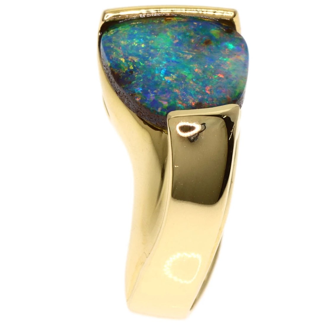 4.71CT OPAL DIAMOND RING K18 YELLOW GOLD: 4.71ct Opal Diamond Ring K18 Yellow Gold Brand: SELECT JEWELRY Type: Ring Material: K18 Yellow Gold, Color: Exterior Color Gold Size: 4.75 (US) Accessories: None Accessories Notice: When