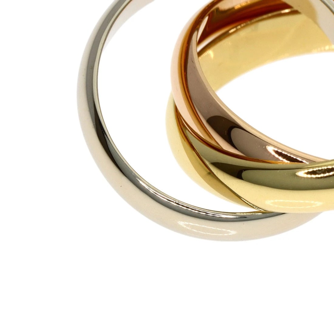 CARTIER TRINITY MM RING K18 YELLOW GOLD 18K PINK GOLD: CARTIER Trinity MM Ring K18 Yellow Gold 18K Pink Gold Brand: CARTIER Type: Ring Material: K18 Yellow Gold/18K Pink Gold/K18 White Gold, Color: Exterior Color Gold Size: 5 (US) Accessories: