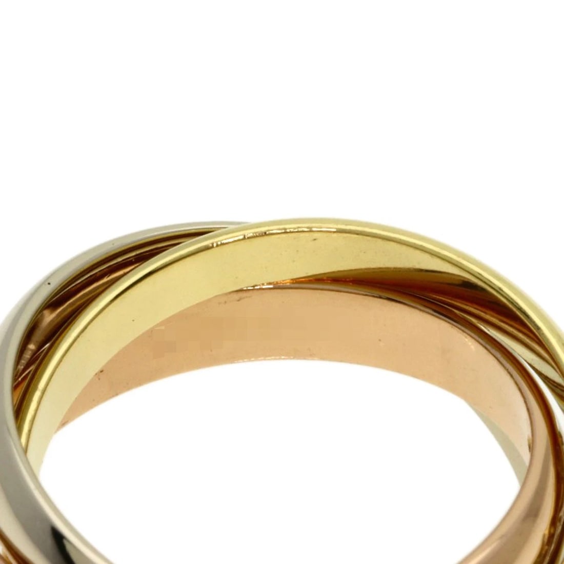 CARTIER TRINITY 3P DIAMOND RING: CARTIER Trinity 3P Diamond Ring Brand: CARTIER Type: Ring Material: K18 Yellow Gold/K18 White Gold/18K Pink Gold, Color: Exterior Color Gold Size: 7 (US) Accessories: None Accessories Notice:
