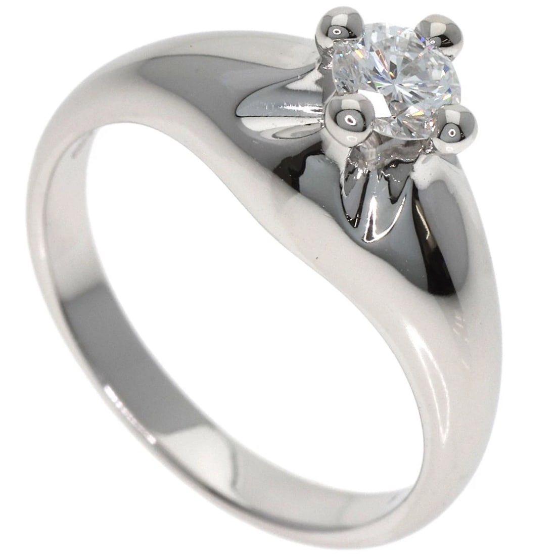 BVLGARI CORONA RING DIAMOND RING PLATINUM PT950: BVLGARI Corona ring Diamond Ring Platinum PT950 Brand: BVLGARI Type: Ring Material: Platinum PT950, Color: Exterior Color Silver Size: 5.25 (US) Accessories: None Accessories Notice: When