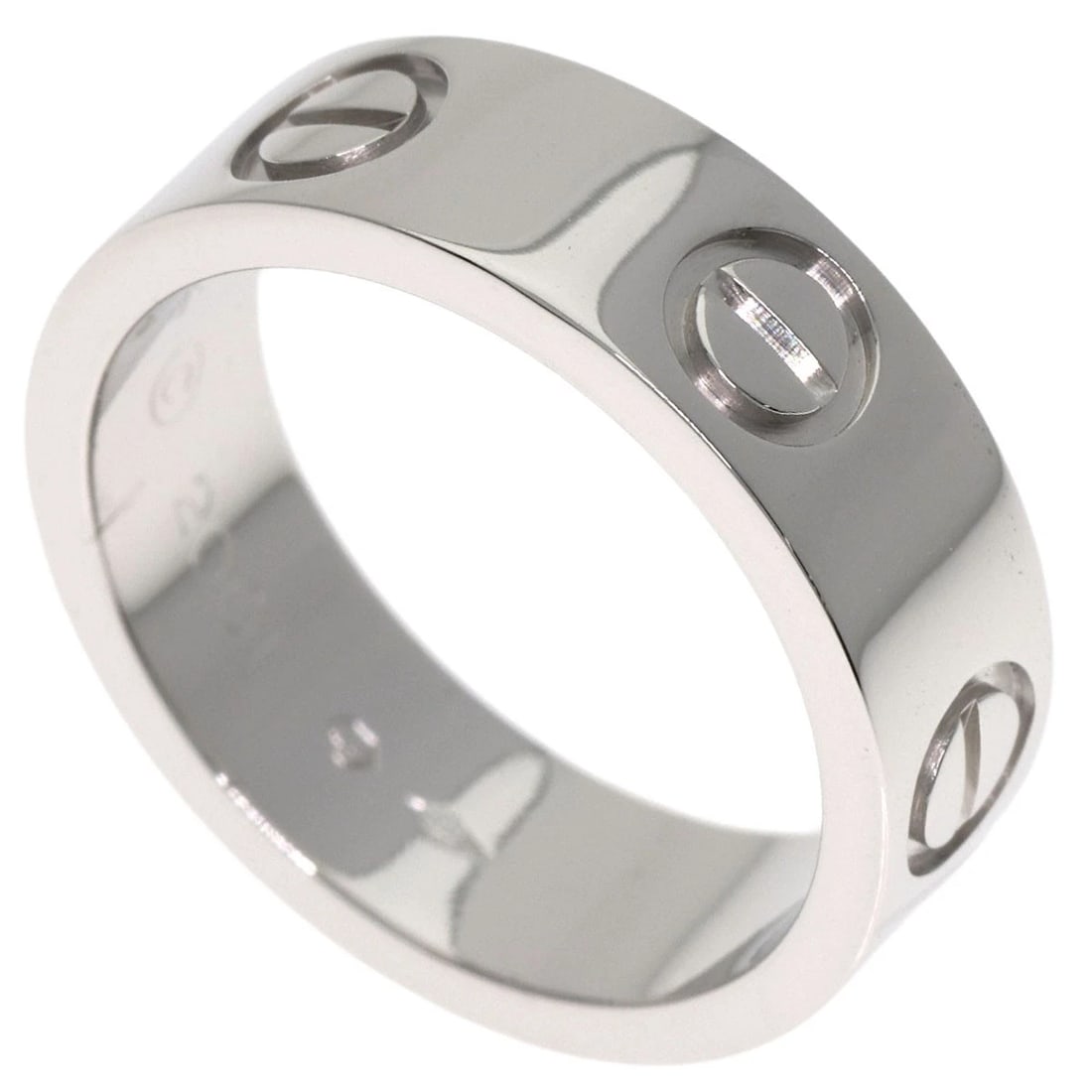 CARTIER LOVE RING RING PLATINUM PT950: CARTIER love ring Ring Platinum PT950 Brand: CARTIER Type: Ring Material: Platinum PT950, Color: Exterior Color Silver Size: 4.25 (US) Accessories: None Accessories Notice: When purchasing