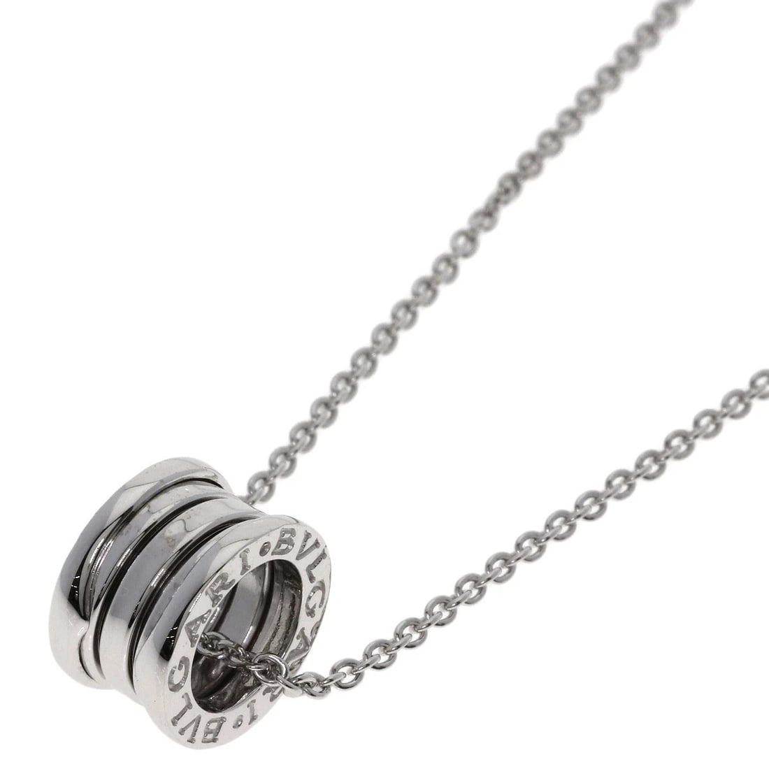BVLGARI B.ZERO1 NECKLACE K18 WHITE GOLD: BVLGARI B.zero1 Necklace K18 White Gold Brand: BVLGARI Type: Necklace Material: K18 White Gold, Color: Exterior Color Silver Size: Chain Length:15.7inch/40cm Chain Width:0.7inch/1.8mm Top