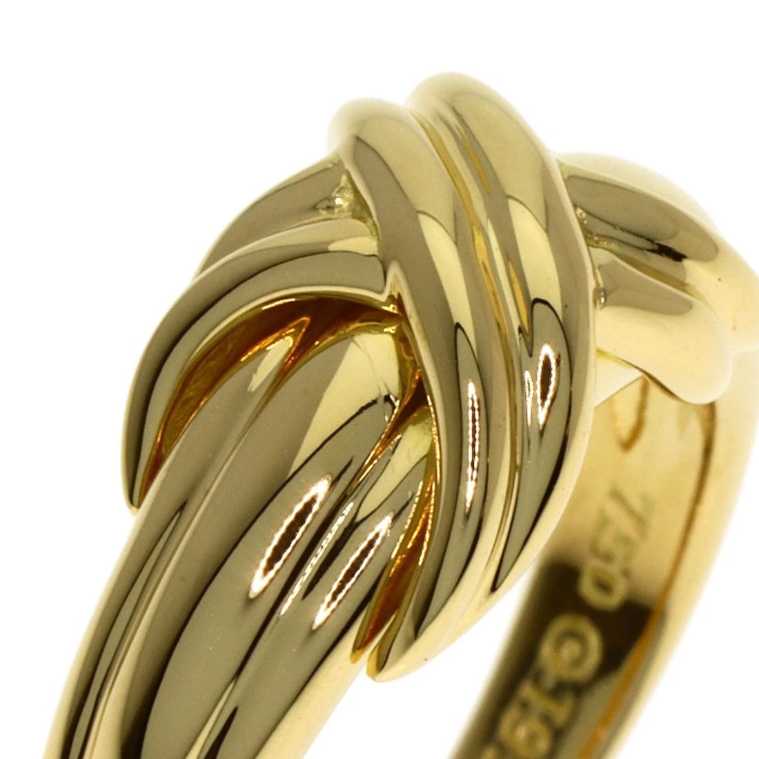 TIFFANY&CO. SIGNATURE RING K18 YELLOW GOLD: TIFFANY&Co. Signature Ring K18 Yellow Gold Brand: TIFFANY&Co. Type: Ring Material: K18 Yellow Gold, Color: Exterior Color Gold Size: 6.25 (US) Accessories: None Accessories Notice: When